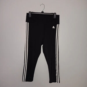 Adidas women's aeroready cropped leggings size M black